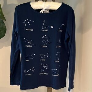 Crewcuts Navy Zodiac Long Sleeve Tee